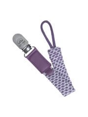 Emzik Askısı – Lila Pamuk Dokuma | Paslanmaz Çelik Klips