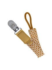 Emzik Askısı – Sarı Pamuk Dokuma | Paslanmaz Çelik Klips