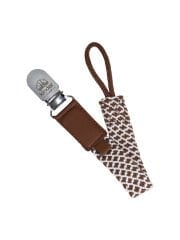 Emzik Askısı – Kahve Rengi Pamuk Dokuma | Paslanmaz Çelik Klips