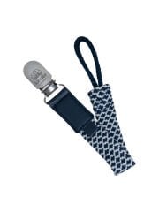 Emzik Askısı – Lacivert Pamuk Dokuma | Paslanmaz Çelik Klips