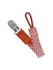 Emzik Askısı – Turuncu Pamuk Dokuma | Paslanmaz Çelik Klips