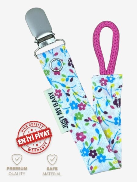 Emzik Askısı – Renkli Çiçekler Desenli