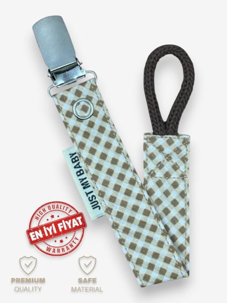 Emzik Askısı – Kahverengi Pötikare Desenli